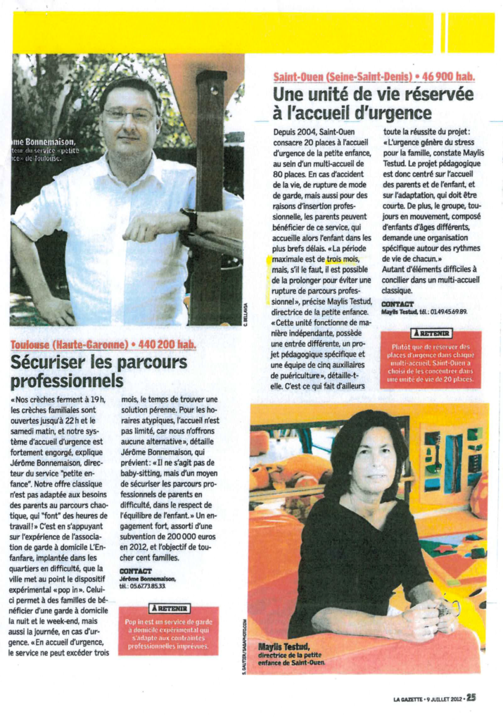 Article La gazette 2012