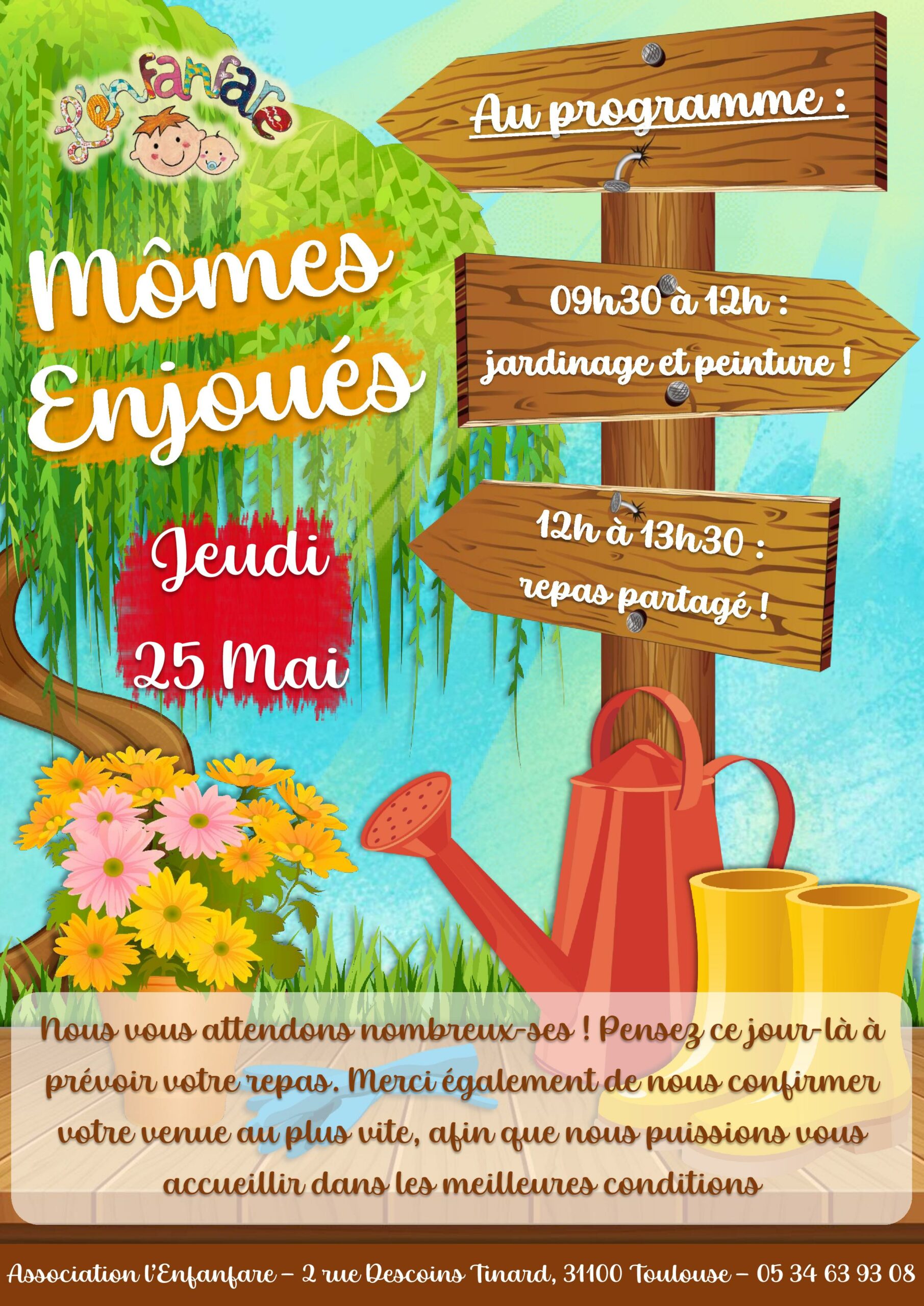 mômes enjoués 25 05 2023 jardinage peinture